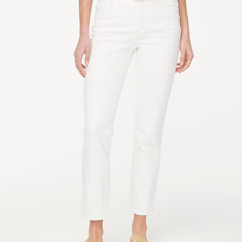 J. Crew Essential Straight Jean White